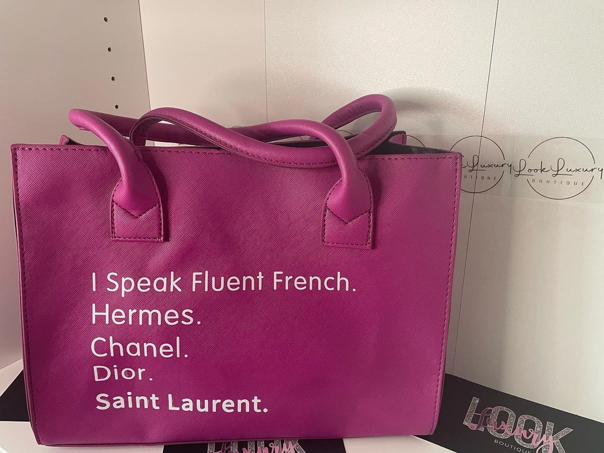 I Speak Fluent French bags